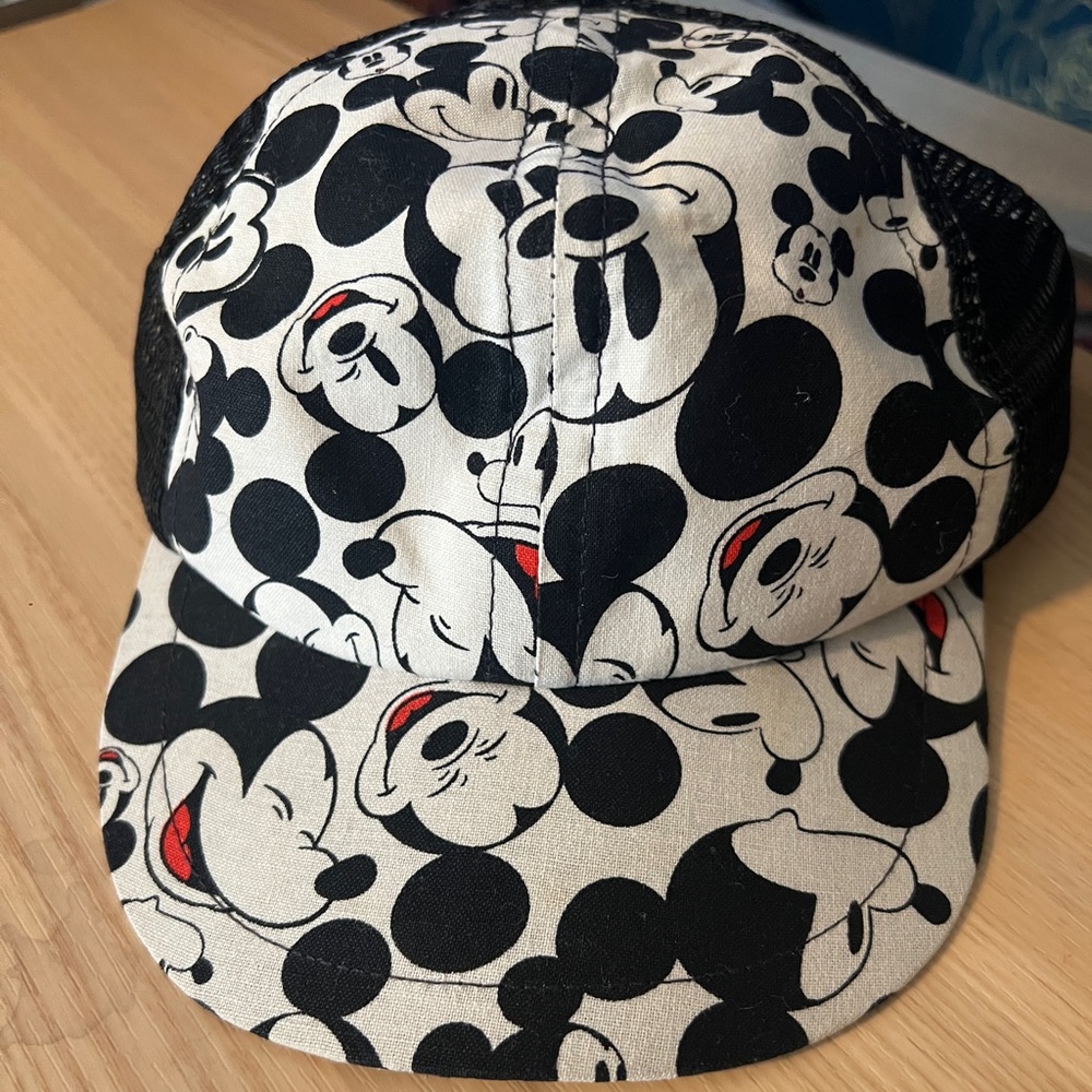 Mickey Mouse Black and White Toddler Hat